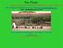 Tablet Screenshot of patsplants.com